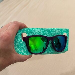 goodr brand purple “Gardening with a Kraken” sunglasses